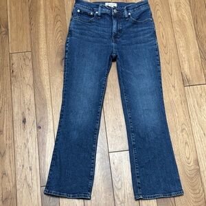 Madewell Mid Rise Kick Out Dark Blue Jeans